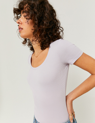 TALLY WEiJL, T-shirt Manches Courtes Violet for Women