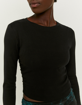 TALLY WEiJL, T-Shirt Basique Court Noir for Women