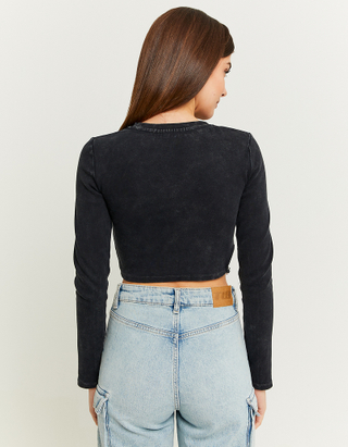 TALLY WEiJL, Crop Top Nero con Cut Out for Women