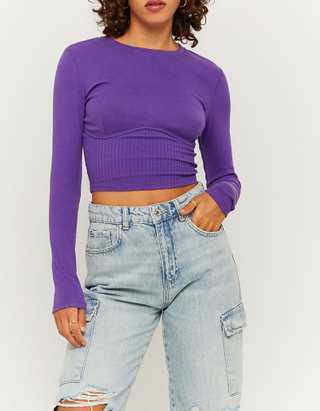 TALLY WEiJL, Knit Basic Cropped  Top for Women