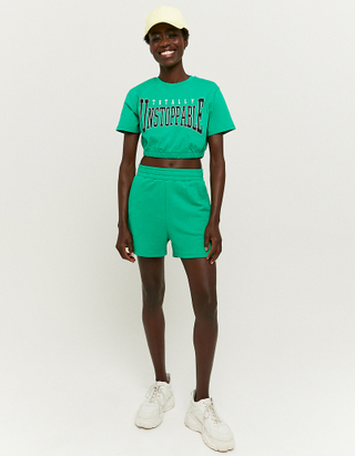 T-Shirt Court Imprimé Vert