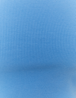 Μπλε Cropped T-shirt