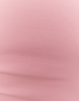 Ροζ Cropped T-Shirt με βολάν
