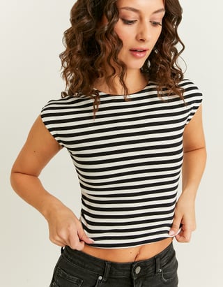 TALLY WEiJL, Striped Fitted Basic T-shirt for Women