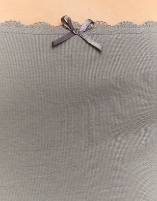 TALLY WEiJL, Grey Basic Knit T-Shirt for Women