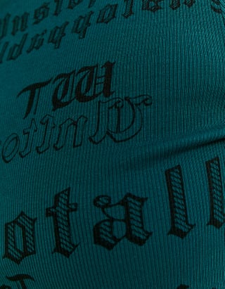TALLY WEiJL, Grünes Bedrucktes T-Shirt for Women