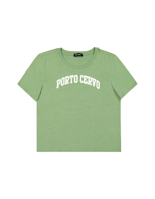 Grünes bedrucktes T-Shirt
