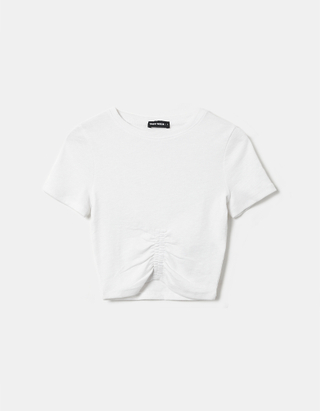 Λευκό Cropped T-shirt