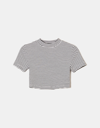 TALLY WEiJL, Striped Cropped T-Shirt for Women