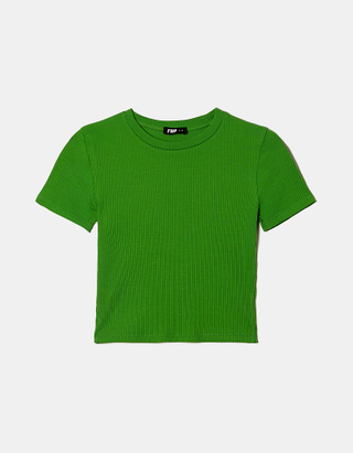 TALLY WEiJL, Green Cropped T-shirt for Women
