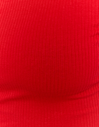 Κόκκινο Cropped Basic T-shirt