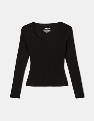 TALLY WEiJL, T-Shirt basique noir for Women