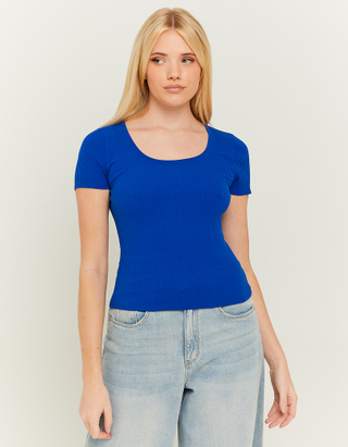 TALLY WEiJL, T-Shirt Bleu Coupe Droite for Women