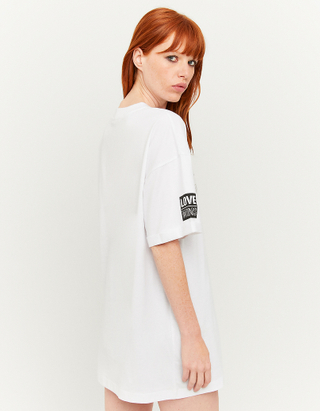 TALLY WEiJL, Biała koszulka Oversize z nadrukiem for Women