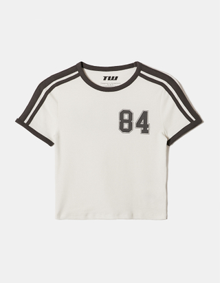 TALLY WEiJL, White T-shirt with varsity Print for Women