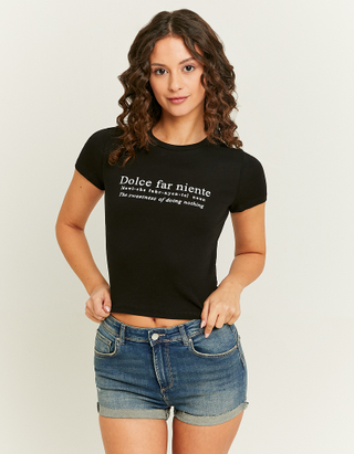 TALLY WEiJL, Schwarzes Print T-Shirt for Women