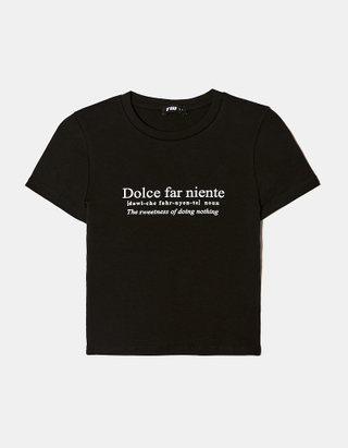 TALLY WEiJL, T-shirt Court Noir for Women