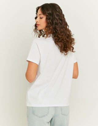 TALLY WEiJL, White Oversize Printed T-shirt for Women