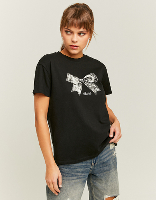 TALLY WEiJL, T-shirt imprimé loose noir for Women
