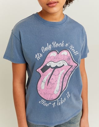TALLY WEiJL, Acid Wash Loose Printed T-shirt for Women