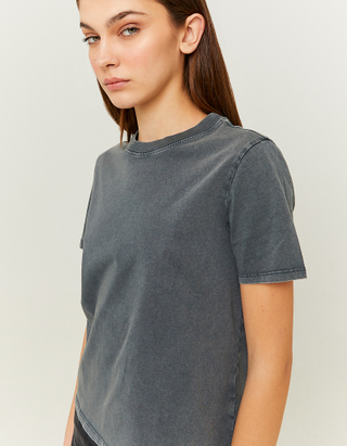 TALLY WEiJL, T-shirt basique effet délavé acide kaki for Women