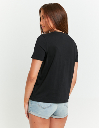 TALLY WEiJL, T-Shirt Oversize Noir Imprimé for Women