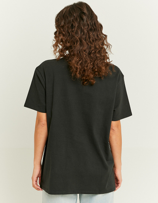 TALLY WEiJL, Black Oversize Basic T-shirt for Women