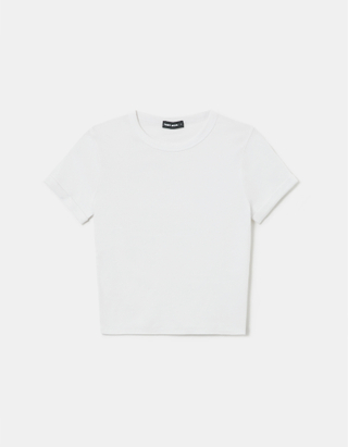 TALLY WEiJL, Λευκό κοντομάνικο Basic T-Shirt for Women