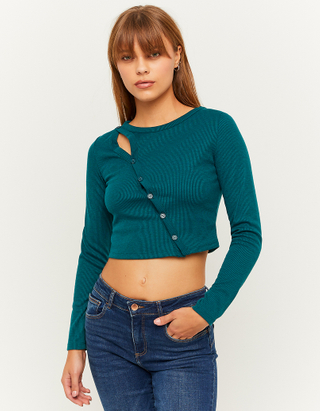 TALLY WEiJL, Ribbed Cut Out Top for Women