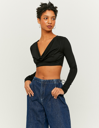 TALLY WEiJL, Black Cropped  Top for Women