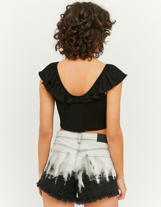 Ruffle Ruched Crop Top