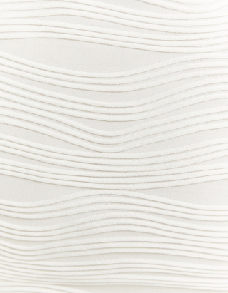 TALLY WEiJL, Crop Top Blanc Texturé for Women