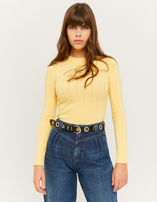 TALLY WEiJL, Top Manches Longues Jaune for Women