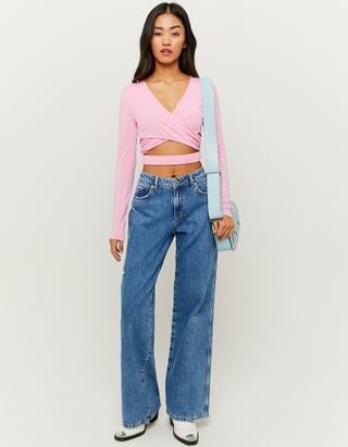 TALLY WEiJL, Pink Cropped Cut out Top for Women