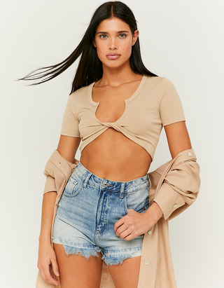 Short Sleeves Crop top | TALLY WEiJL 