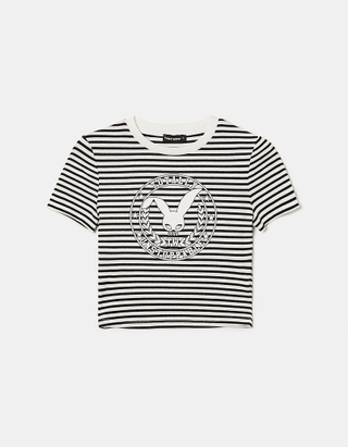 TALLY WEiJL, Cropped Printed Short Sleeves T-shirt for Women
