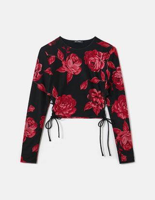 TALLY WEiJL, Floral Mesh Cropped Top  for Women
