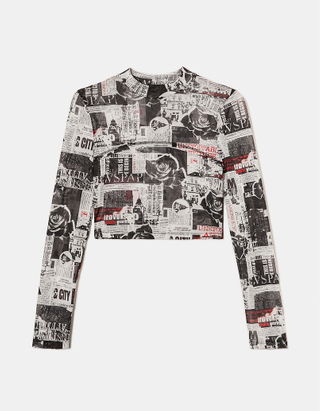 TALLY WEiJL, Printed Long Sleeves Top for Women