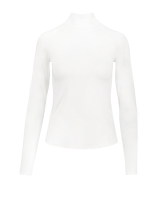 White Basic Long Sleeves Top