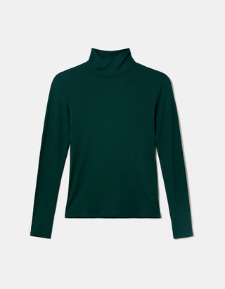 TALLY WEiJL, Πράσινο μακρυμάνικο Basic T-Shirt for Women
