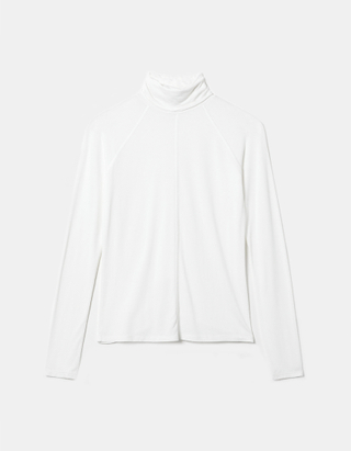 TALLY WEiJL, Top Manches Longues Col Roulé Blanc  for Women