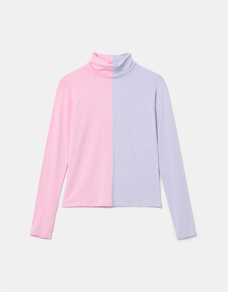 TALLY WEiJL, Colorblock Turtle Neck Long Sleeves Top for Women