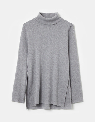 Grey Knitted Basic Pullover