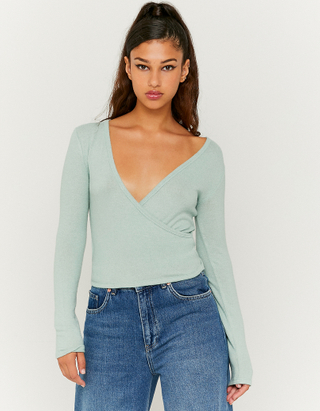 Blue Knot Long Sleeves Top