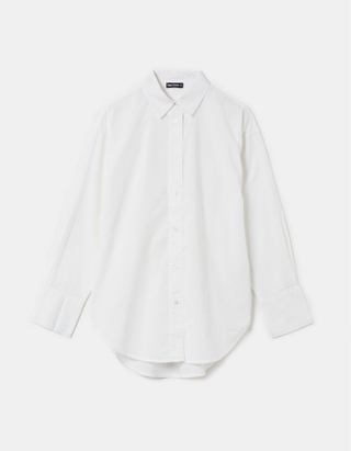 Λευκό Buttoned Loose πουκάμισο