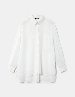 White Long Mesh Shirt