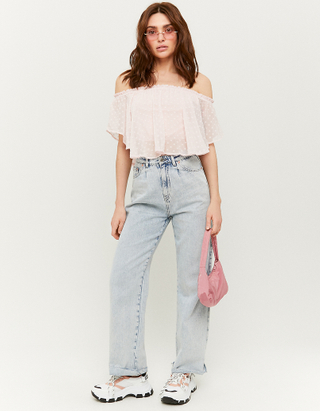 Light Pink Top with Ruffles