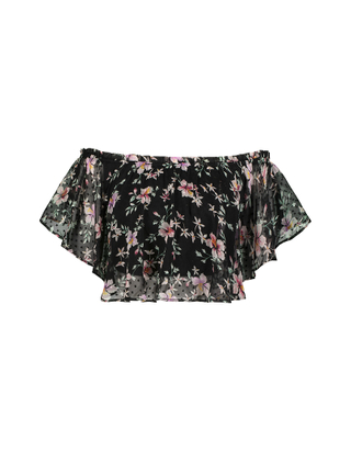 Floral Top with Ruffles