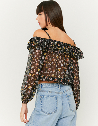 Cropped Long Sleeves Blouse