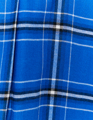 Blaues kariertes Oversize Hemd